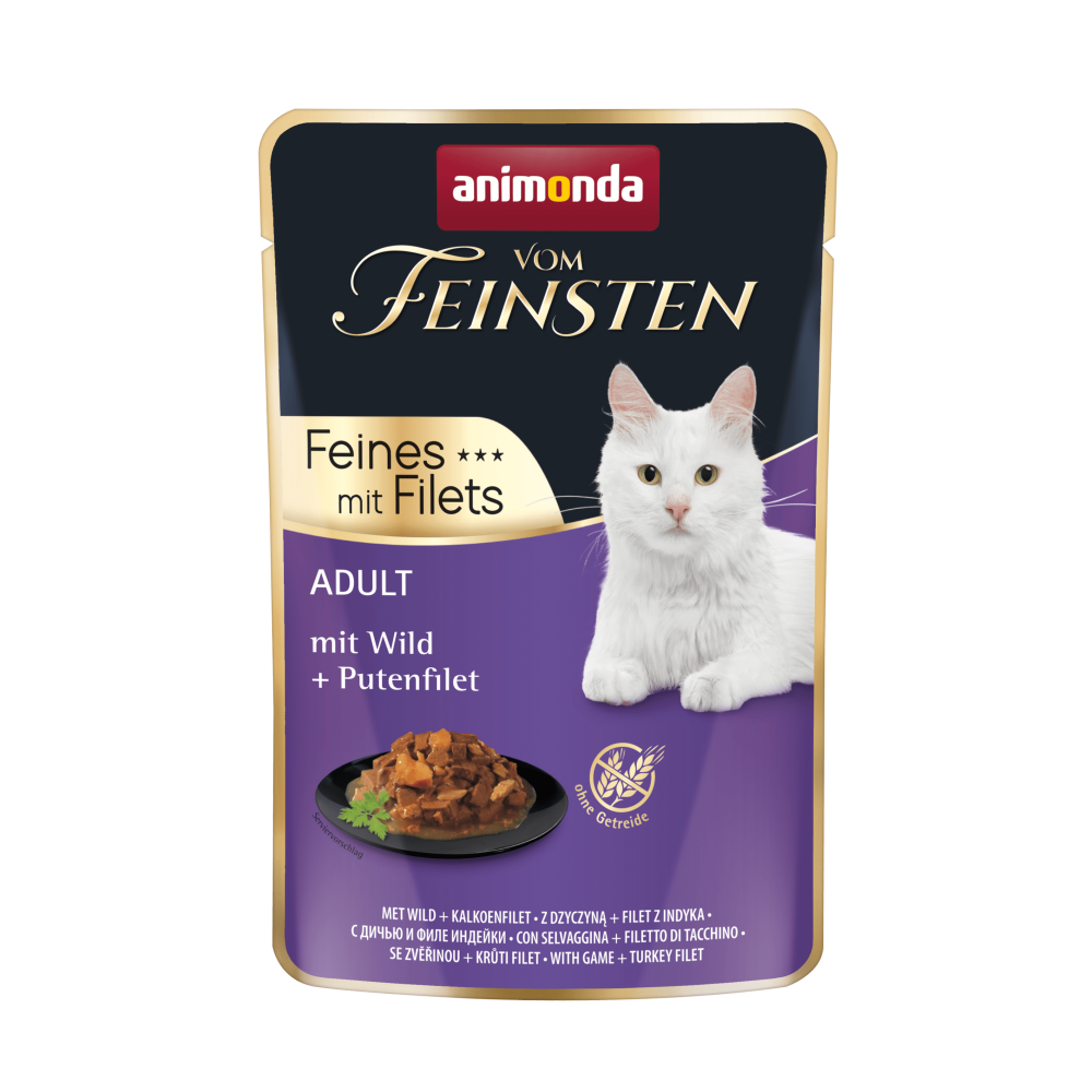 Animonda Vom Feinsten Adult Feines Karma dla Kota 85g Dziczyzna i Filet z Indyka