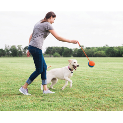 Piłka z Linką dla Psa Rope Fetch 14 cm – Szarpanie, Kopanie, Rzucanie