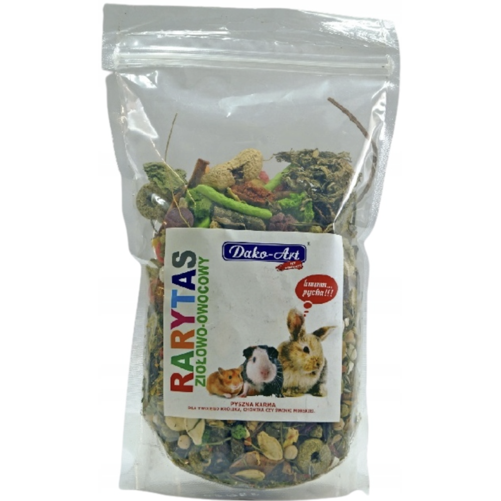 dako-art rarytas ziołowo-owocowy karma premium 400g dla gryzoni i królików