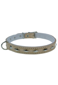 Champion Obroża Skórzana Zdobiona Naturalna [Zd 45]