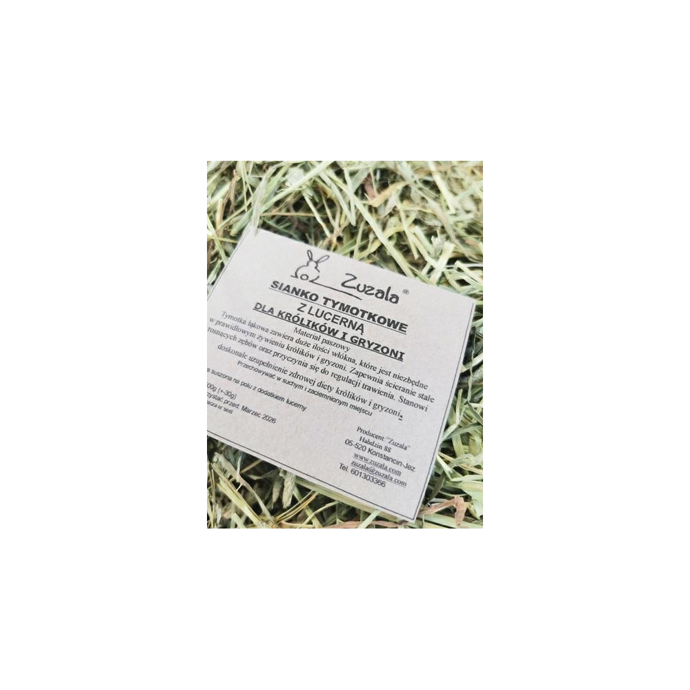 Zuzala  Sianko Tymotkowe Z Lucerną 500G