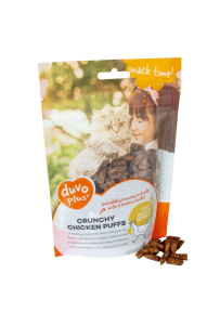 Duvo+ Crunchy Chicken Puffs 50g - chrupiące ptysie z miękkim nadzieniem kurczakowym dla kota