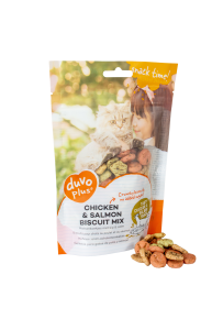 Duvo+ Chicken & Salmon Biscuit Mix 50g - chrupiące ciasteczka dla kota z kurczakiem i łososiem
