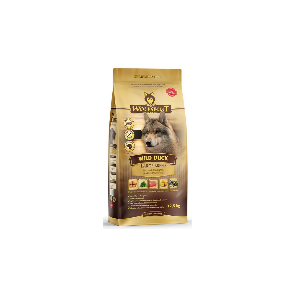Wolfsblut Dog Wild Duck Large - Kaczka I Ziemniaki 12,5Kg