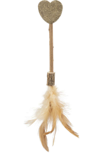 Trixie Matatabi Lolly Serce – zabawka dla kota z gałązek matatabi, kocimiętką i piórkami, długość 23cm
