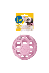 JW Hol-EE Roller Medium Pink 11,5 cm – różowa piłka dla psa z gumy