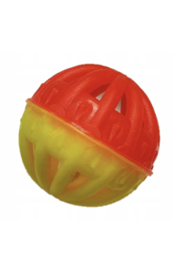 Sum-Plast Piłka Ażurowa Nr 2 – elastyczna piłka dla psa, 6 cm, zapachowa, produkt polski