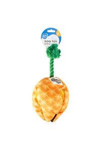 Duvo+ Ananas 37x37x26 cm – zabawka na przysmaki i szarpak z piszczałką