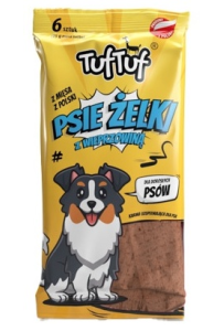 Tuf Tuf Psie Żelki - Paski Z Wieprzowiną 6Szt