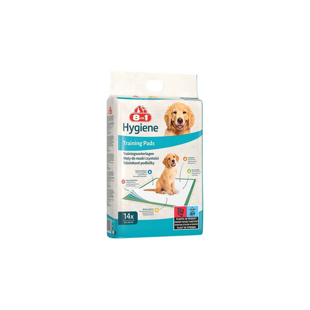 Podkłady higieniczne 8in1 dla szczeniąt i starszych psów 60x60cm 14 szt.