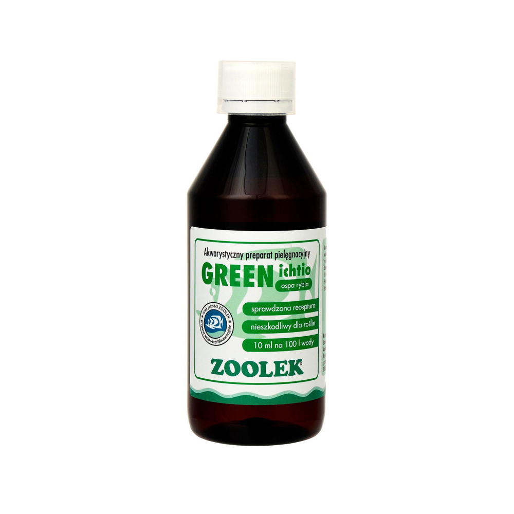 Zoolek Green Ichtio 30 ml – preparat na ospę rybią w akwarium słodkowodnym