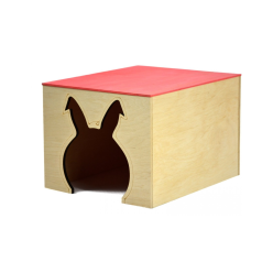 Pino P-54 drewniany domek dla królika i gryzoni 23,5x28,5x18,5 cm