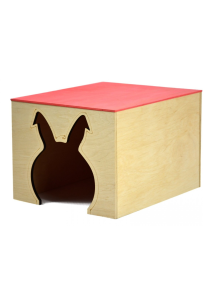 Pino P-54 drewniany domek dla królika i gryzoni 23,5x28,5x18,5 cm