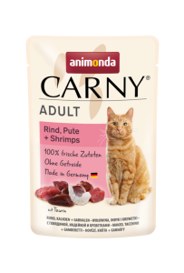 Animonda Carny Adult karma dla kota wołowina indyk krewetki 85 g saszetka