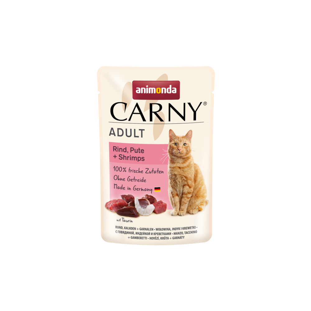 Animonda Carny Adult karma dla kota wołowina indyk krewetki 85 g saszetka