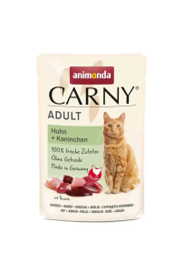 Animonda Carny Adult mokra karma dla kota kurczak z królikiem 85 g saszetka