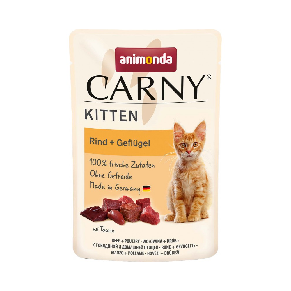 Animonda Carny Kitten mokra karma dla kociąt koktajl drobiowy 85 g saszetka