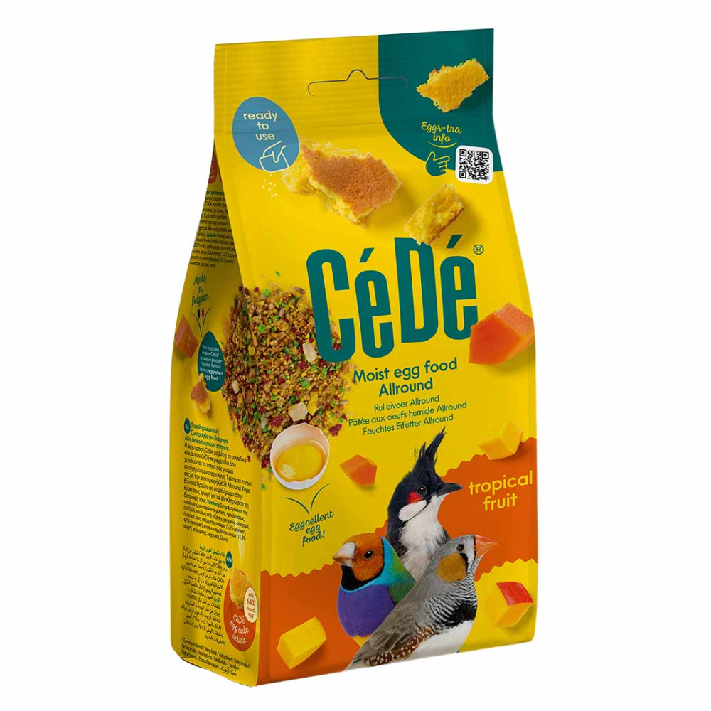 CeDe Karma Jajeczna Allround Tropical Fruit 200g – wilgotna karma jajeczna z papają i mango dla ptaków