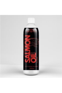 ARAMI Olej z Łososia 1L dla psa i kota - naturalne źródło Omega-3 wspierające zdrową sierść i skórę.