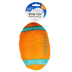 Duvo+ Chłodząca Piłka Rugby Pływająca dla Psa 20x11x11cm z Piszczałką