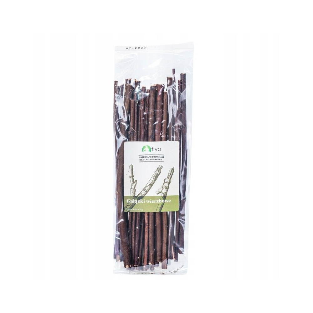 Tivo Gryzak Gałązki Wierzbowe 100g – naturalny gryzak dla królika i gryzoni, 23 cm