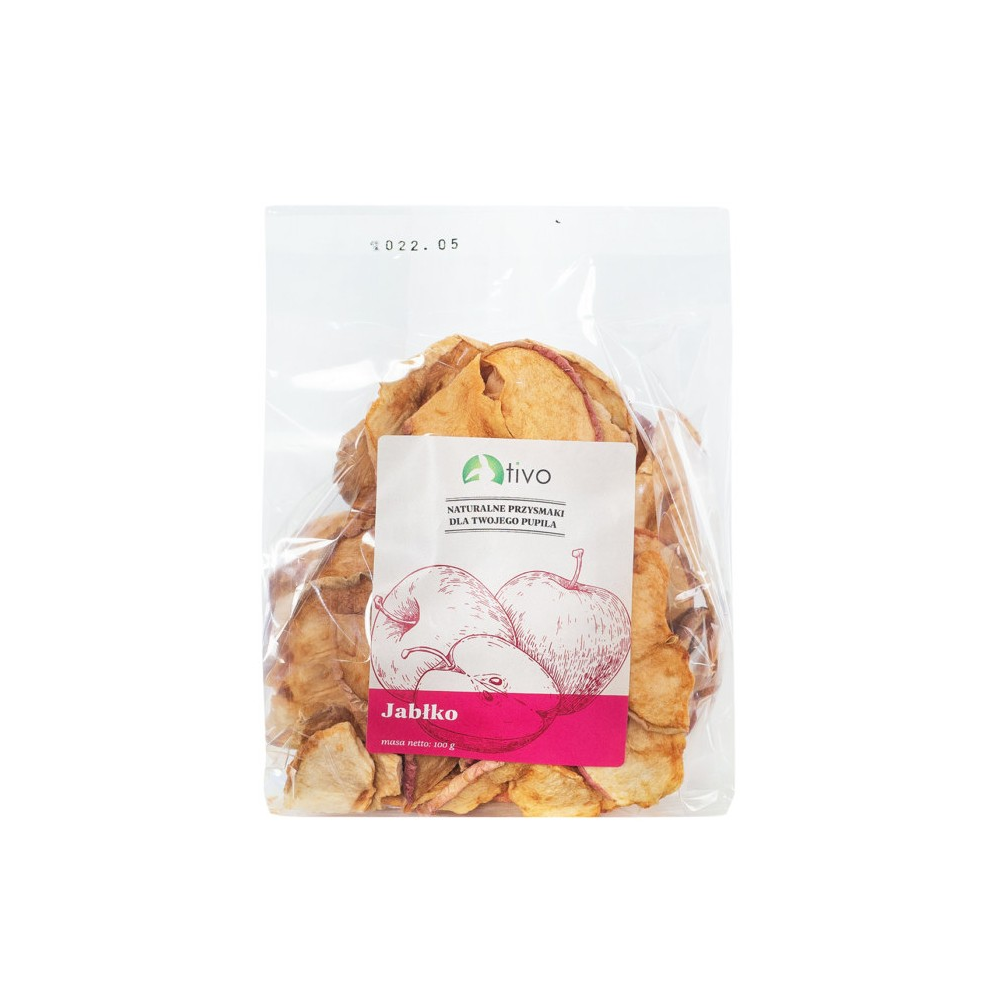 Tivo Owoce Jabłko Krążki 100g – Suszone Jabłko dla Królika i Gryzonia