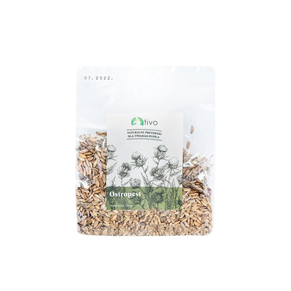 Tivo Gryzak Ostropest Nasiona 100g – opakowanie suszonych nasion ostropestu plamistego, naturalnego suplementu