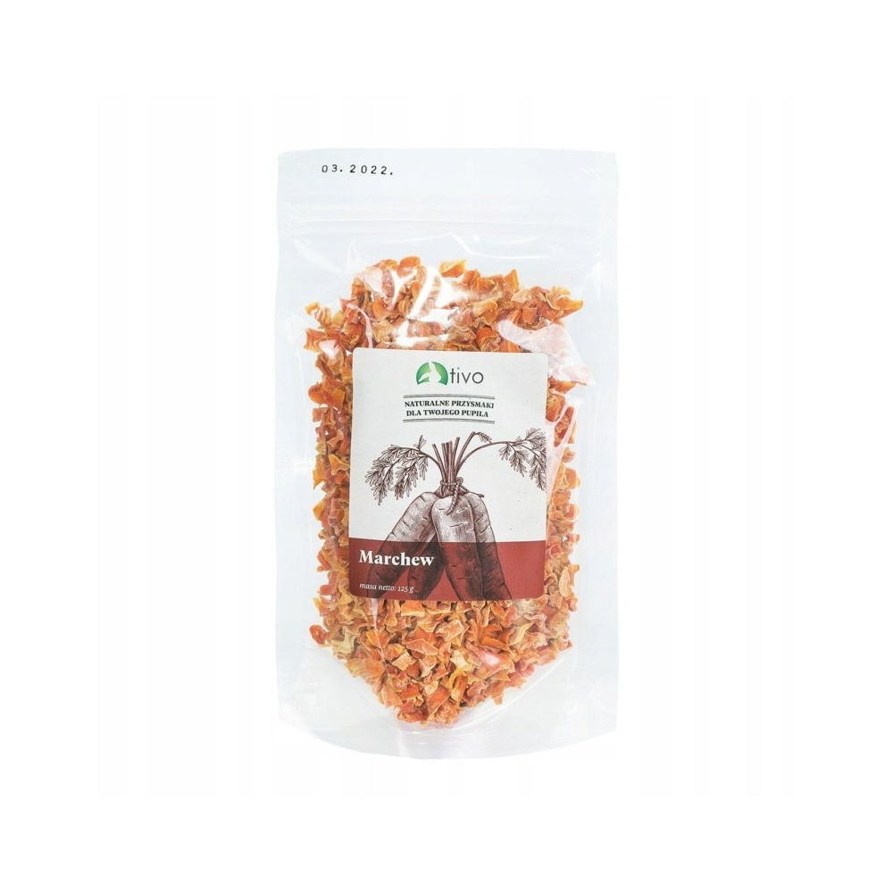 Tivo Warzywa Marchewka 125g – opakowanie suszonego korzenia marchwi, zdrowego dodatku do diety