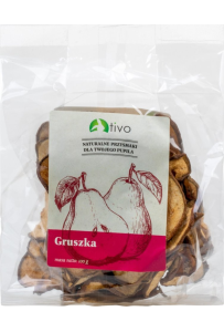Tivo Owoce Gruszka 100g – opakowanie suszonych kawałków gruszki, naturalnego przysmaku dla królików i gryzoni,