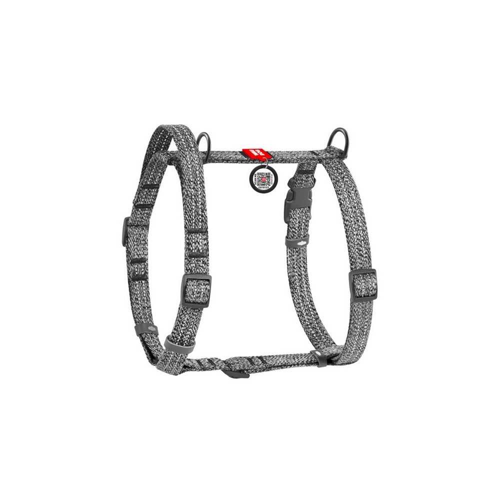 Collar Waudog Re-Cotton Szelki Z Rączką Z Regenerowanej Bawełny Anatomiczne W Kształcie Litery H, Odblaskowe Z Qr-Paszportem, Pl