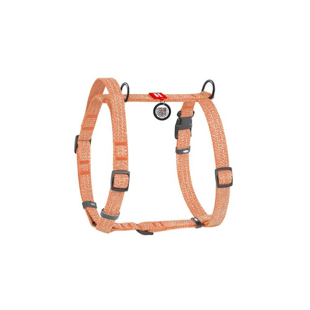 Collar Waudog Re-Cotton Szelki Z Rączką Z Regenerowanej Bawełny Anatomiczne W Kształcie Litery H, Odblaskowe Z Qr-Paszportem, Pl
