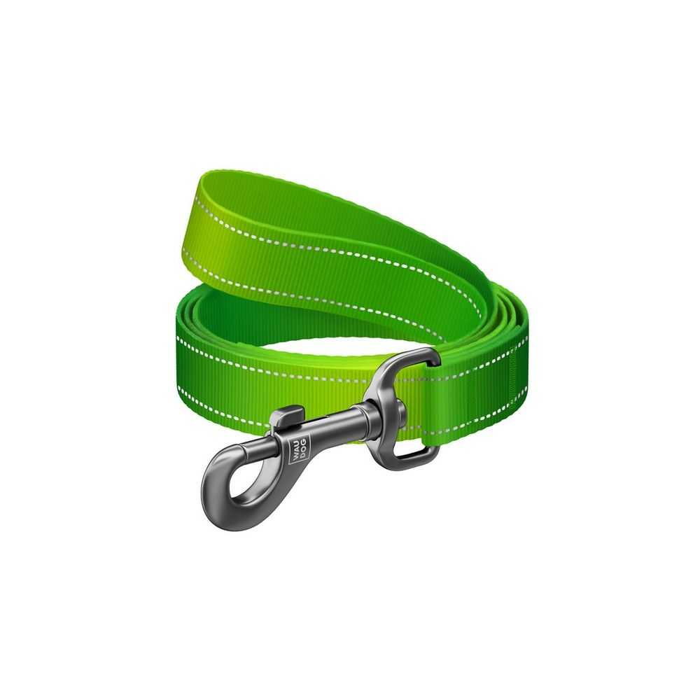 Collar Waudog Nylon Mono Smycz Nylonowa Odblaskowa M 20Mm/200Cm Jasnozielona