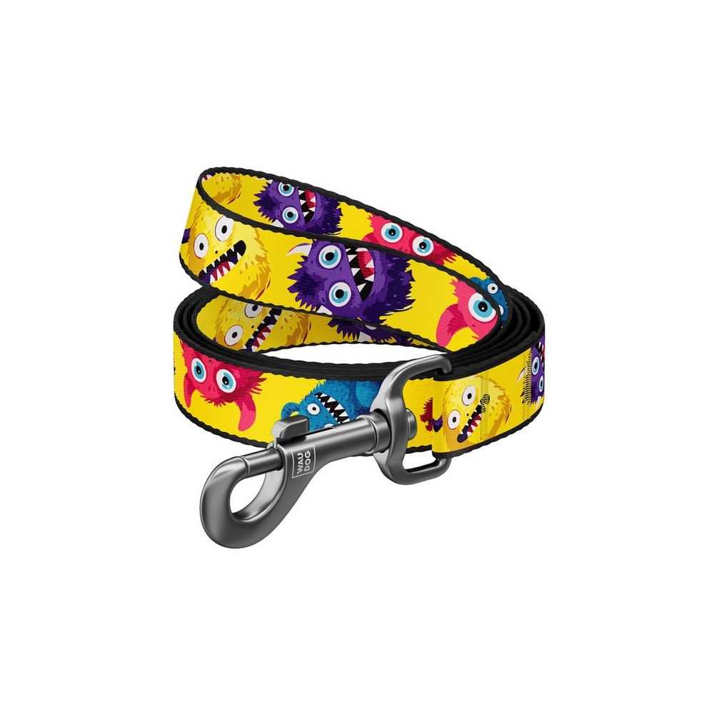 Collar Waudog Nylon Smycz Nylonowa S 15Mm/200Cm, Wzór Futrzane Potwory