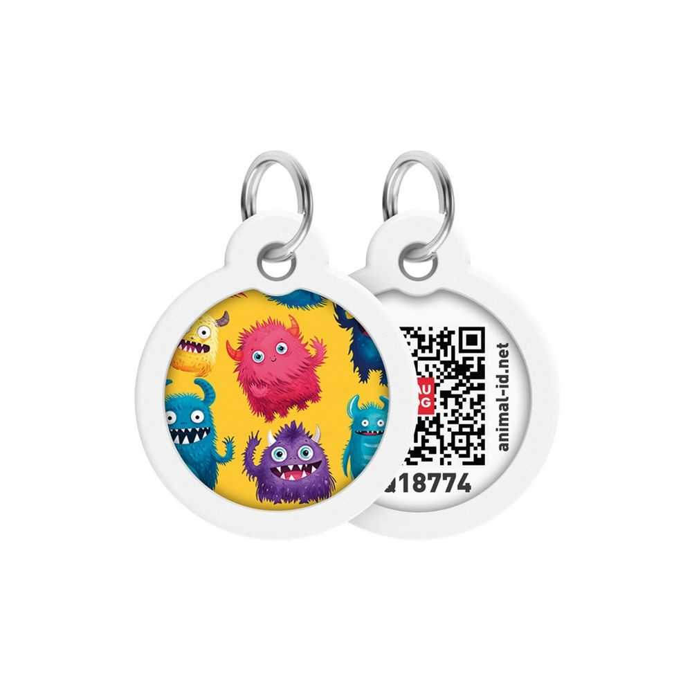 Collar Waudog Smart Id Zawieszka Z Qr-Paszportem Okrągła 3Cm Futrzane Potwory