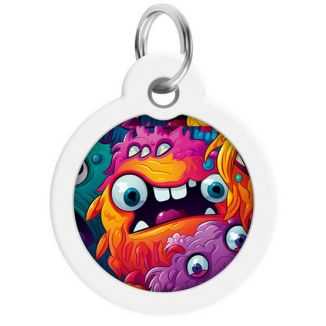 Collar Waudog Smart Id Zawieszka Z Qr-Paszportem Okrągła 3Cm Zębate Potwory