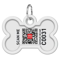 Collar Waudog Smart Id Zawieszka Z Qr-Paszportem Kość 4X3Cm Zębate Potwory