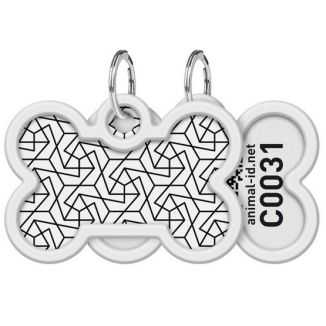Collar Waudog Smart Id Zawieszka Z Qr-Paszportem Kość 4X3Cm Geometria