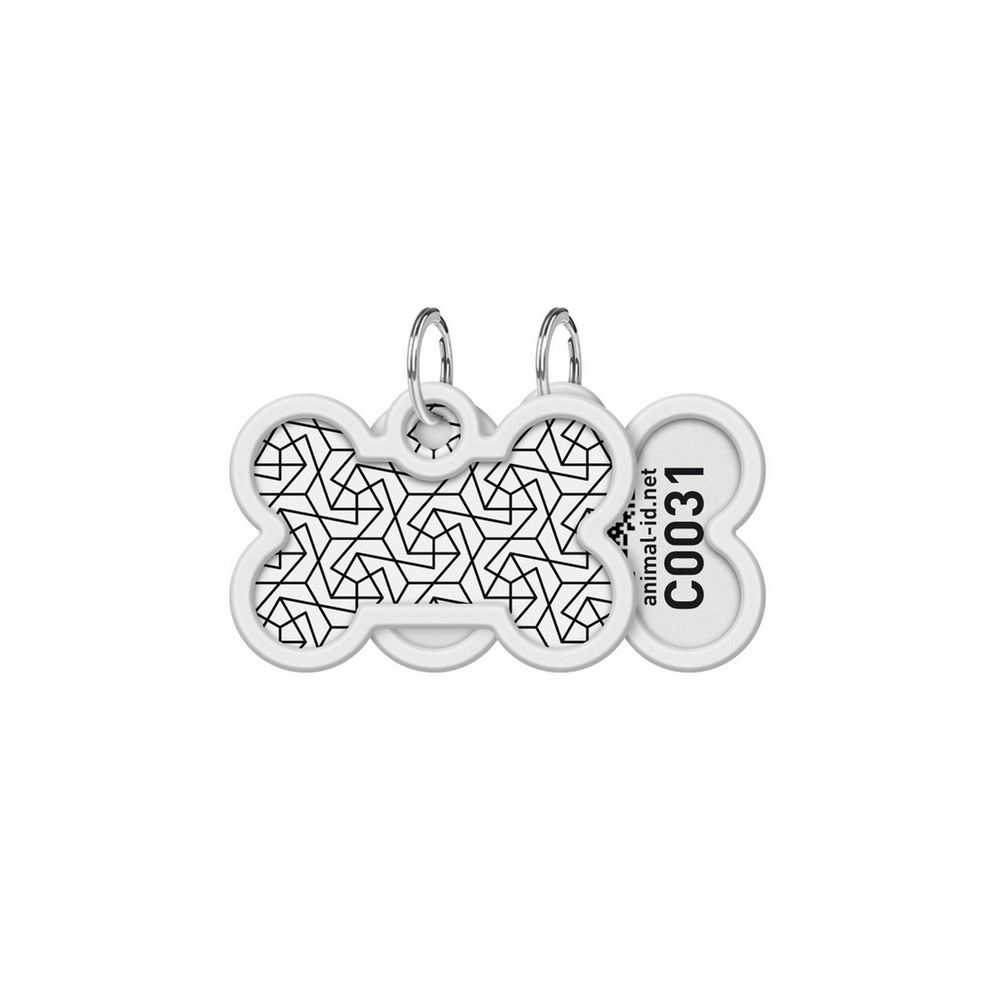 Collar Waudog Smart Id Zawieszka Z Qr-Paszportem Kość 4X3Cm Geometria