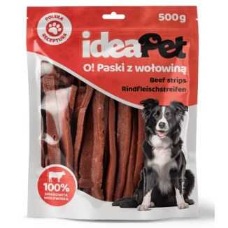 Ideapet Paski Z Wołowiną 500G
