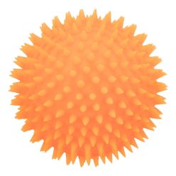 Pomarańczowa, piszcząca piłka jeżowa marki Trixie o średnicy 7 cm, wykonana z winylu z licznymi wypustkami.