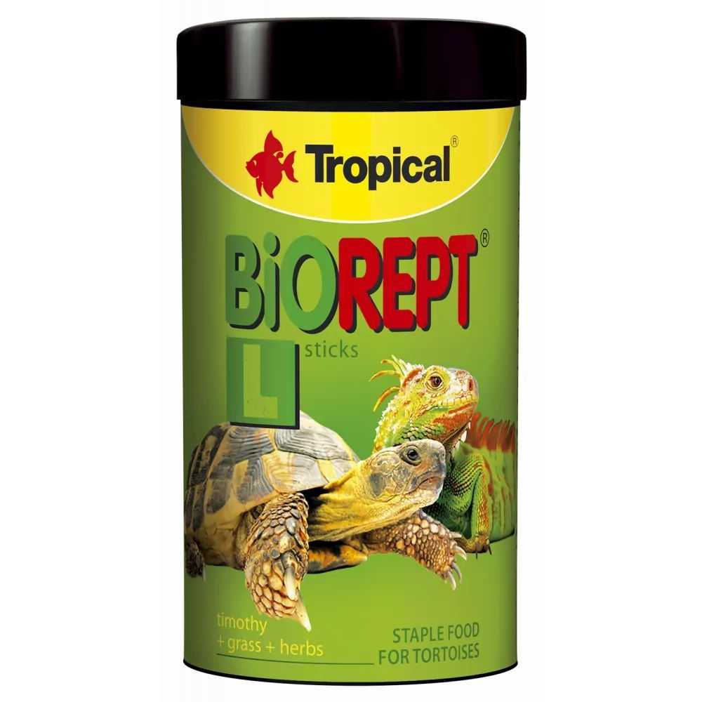 Puszka o pojemności 500ml pokarmu Tropical Biorept L w formie pałeczek, przeznaczonego dla żółwi lądowych