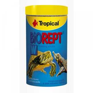 Puszka o pojemności 500ml pokarmu Tropical Biorept W w formie pływających pałeczek, przeznaczonego dla żółwi