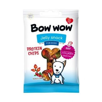 Bezzbożowe chipsy kolagenowe Bow Wow 60g wspierające stawy psa - sklep zoologiczny Konikpolny.pl