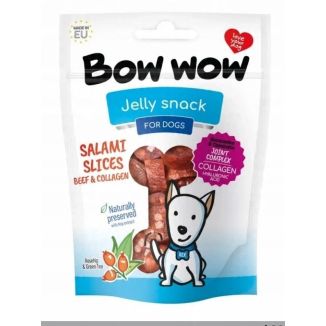 Bow Wow przysmaki treningowe w formie plasterków salami ze składnikami na stawy - sklep zoologiczny Konikpolny.pl