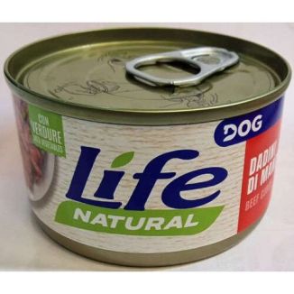 Bezzbożowa karma mokra dla psa Life Dog Natural z kawałkami wołowiny, marchewką i groszkiem - sklep zoologiczny Konikpolny.pl