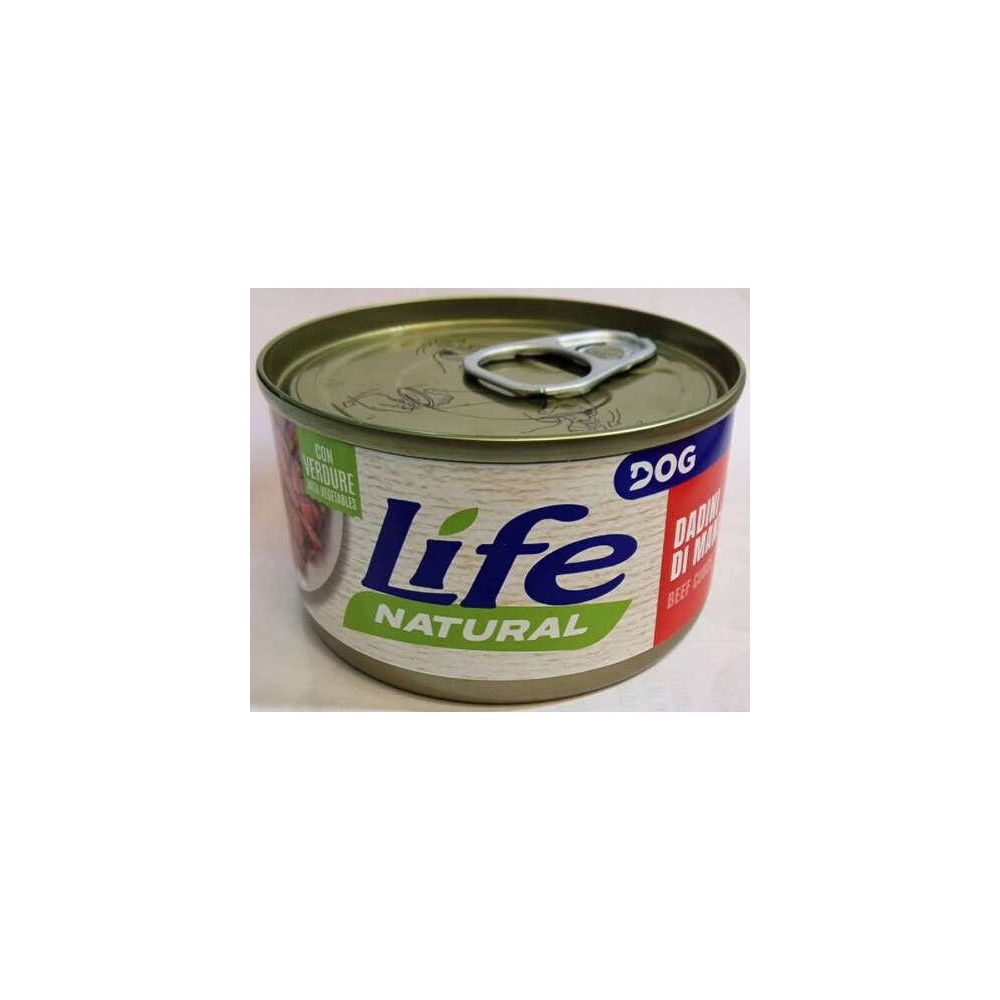 Bezzbożowa karma mokra dla psa Life Dog Natural z kawałkami wołowiny, marchewką i groszkiem - sklep zoologiczny Konikpolny.pl