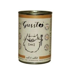Bezzbożowa karma mokra dla kota Gussto z cielęciną i królikiem - sklep zoologiczny Konikpolny.pl