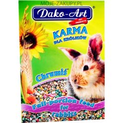 Pełnowartościowa karma dla królika Dako-Art Chrumiś 500g z warzywami i zbożami - sklep zoologiczny Konikpolny.pl