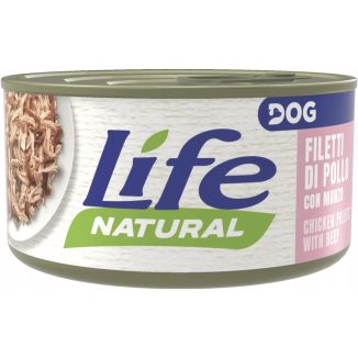 Bezzbożowa karma mokra dla psa Life Dog Natural z kawałkami kurczaka i wołowiny - sklep zoologiczny Konikpolny.pl