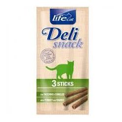 Life Cat Deli Snack Indyk i Królik 3x5g Kabanosy dla Kota
